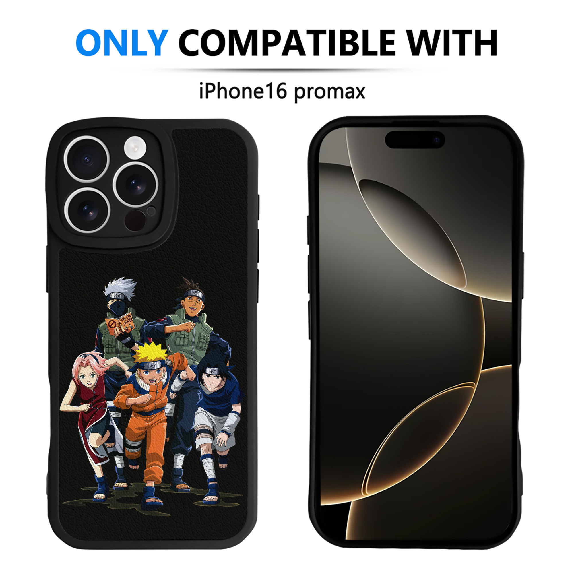 （画像用） NARUTO -ナルト- うずまき ナルト Uzumaki Naruto 【iPhone 16シリーズ対応】シリコンスマホケース（レザー調） 材質：シリコン